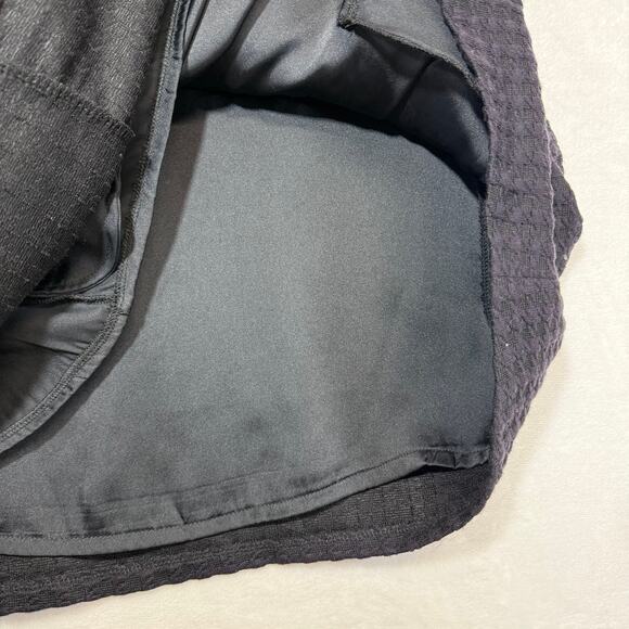 Maison Scotch S Black Purple Textured Skirt A-Line Minimal Houndstooth Y2K Retro - Picture 4 of 11